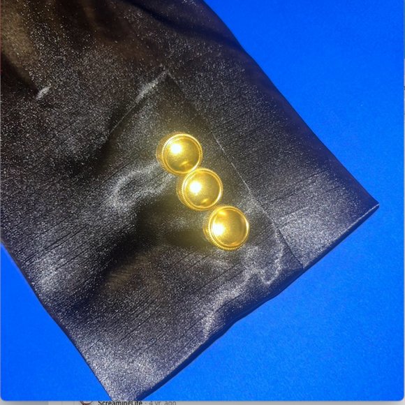French Connection Satin Blazer **GLD Color buttons, Size 2US *host pick!* - Picture 3 of 6